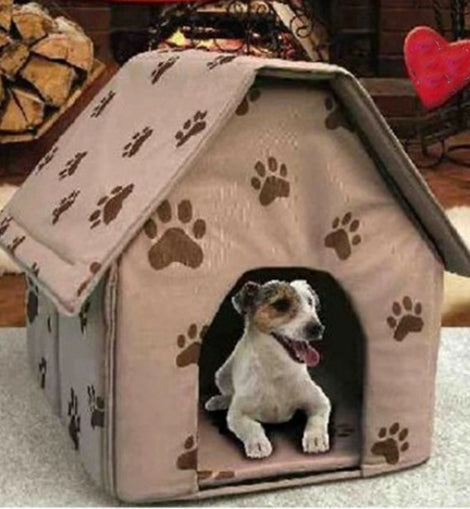 Detachable Folding Small Footprints Pet House Pet Dog Mat Portable Dog Footprint House  Warm And Comfortable