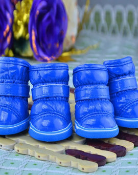 Winter Pet Dog Shoes Warm Snow Boots Waterproof Small Dogs Non Slip Casual Shoes For ChiHuaHua Teddy Pug Pet Products 4Pcs/lot