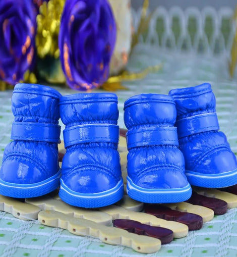 Winter Pet Dog Shoes Warm Snow Boots Waterproof Small Dogs Non Slip Casual Shoes For ChiHuaHua Teddy Pug Pet Products 4Pcs/lot
