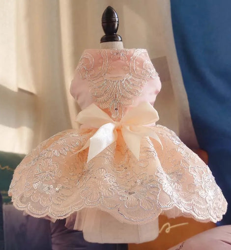 Summer Pet Clothes Dot Dog Dress For Dogs Skirt Summer Princess Dog Wedding Dresses York Clothes For Dogs Skirts Pet Cat Dress