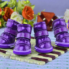 Winter Pet Dog Shoes Warm Snow Boots Waterproof Small Dogs Non Slip Casual Shoes For ChiHuaHua Teddy Pug Pet Products 4Pcs/lot