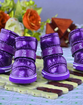 Winter Pet Dog Shoes Warm Snow Boots Waterproof Small Dogs Non Slip Casual Shoes For ChiHuaHua Teddy Pug Pet Products 4Pcs/lot