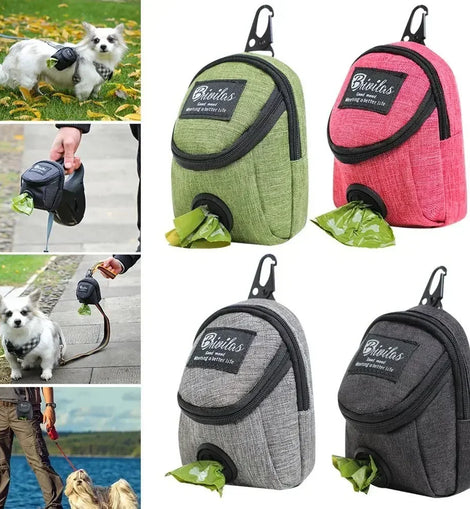 Portable Dog Training Treat Bag Outdoor Pet Dog Treat Pouch Puppy Snack Reward Waist Bag Dog Poop Bag Dispenser Pet Accessories
