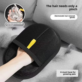 Pet Grooming Gloves Cats Hair Brush Pet Removal Gloves Dual Brush Efficient Cat Cleaning Tool Hair Stripping Cleaning Tool