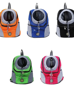 Pet Backpack Portable Portable dog Double Shoulder bag  Outdoor Travel cat Carrier Bag Pet Dog Front Bag Mesh Backpack