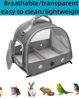 Pet Portable Travel Bag Outdoor Breathable Small Animal Carriers Equipment Zipper Double Open Oxford Small Pet Outing Supplies