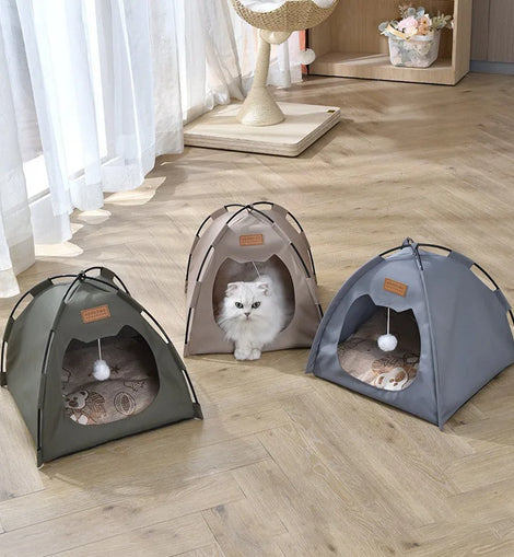 Pet Nest Tent Semi Closed Foldable Outdoor Pet Supplies Breathable Tent Pet Summer Cooling Warm Pads Pet Decoration Supplies