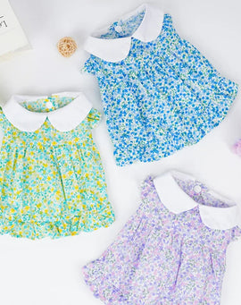 Dog Dress Summer Floral Pet Skirts Cat Sweet Dresses Chihuahua Yorkie Clothing Soft Breathable Puppy Costume Girls Dog Clothes