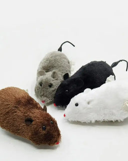 1pcs Fun Mouses Toy and Interactive Plush Wind-Up for Cats Dogs and Kids Mechanical Moving Animal Toy for Playtime and Pranks
