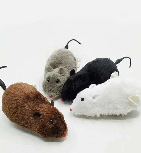 1pcs Fun Mouses Toy and Interactive Plush Wind-Up for Cats Dogs and Kids Mechanical Moving Animal Toy for Playtime and Pranks