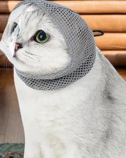 Cat Helmet For Grooming Anti-Bite Breathable Kitten Face Protection Adjustable Pet Grooming Muzzle Anti Scratch Cat Grooming