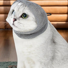Cat Helmet For Grooming Anti-Bite Breathable Kitten Face Protection Adjustable Pet Grooming Muzzle Anti Scratch Cat Grooming