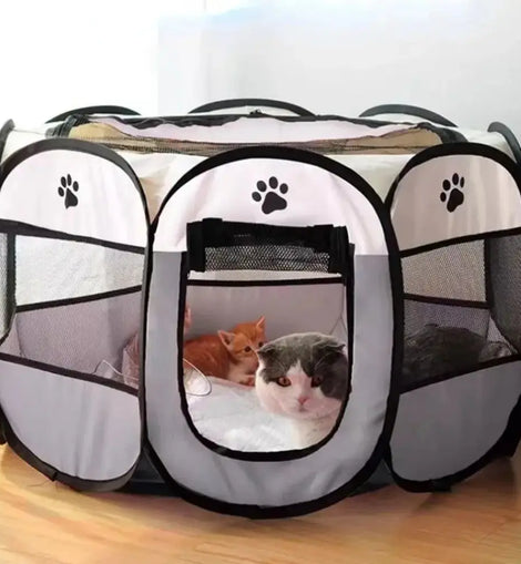 Portable Foldable Pet Tent Kennel Octagonal Fence Puppy Shelter Easy To Use Outdoor Easy Operation Large Dog Cages Cat Fences