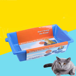 1Pc Durable Cat Litter Box Comfortable Pet Basin Training Toilet Supplies Litter Pan Pet Products Clean Home Cat House Cat