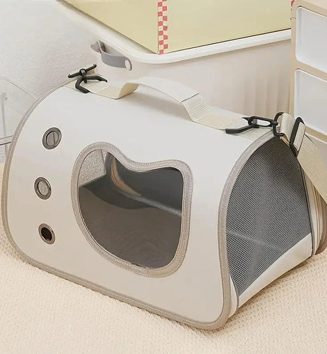 Portable Pet Carrier Bag for Small Dogs Cats Foldable Shoulder Backpack Breathable Travel Outdoor Kitten Puppy Carrier Handsfree