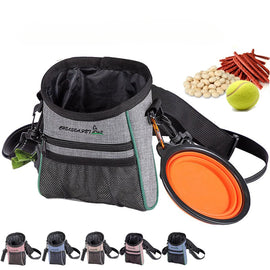 Pet Training Bag with Belt Treat Pouches & Chalk Holder, Adjustable Hands-Free Bag for Hiking Obedience Classes & Outdoor Drills