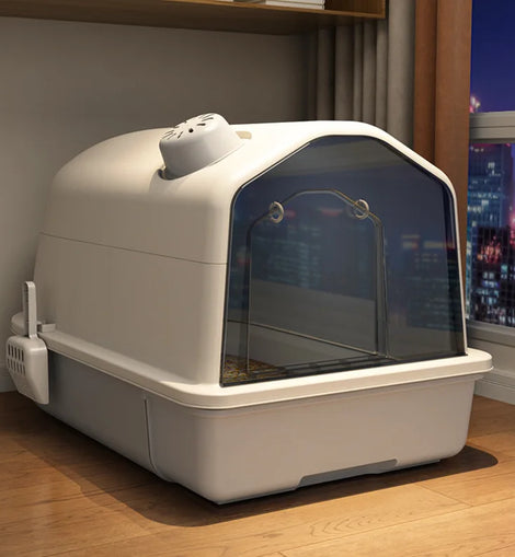 Cat litter box, fully enclosed, odorless and deodorizing, extra large size for external splashing in cat toilets, cat litter box