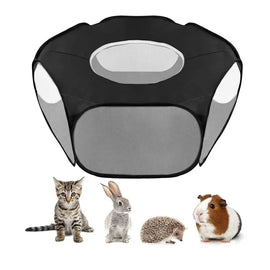 Portable Pet Puppy Rabbit Playpen Indoor Outdoor Small Animal Hamsters Fence Tent Cage with Cover Waterproof Pets Camping House