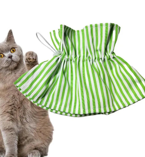 Soft Collar For Cats Polyester Soft Recovery Elizabethan Collar Drawstring Design Comfortable Protective Collar Adjustable Pet