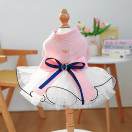 Petty Princess Dress Pink Upper Body Pet Dress Dog Cat Wedding Dress Princess Dress
