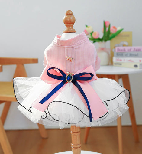Petty Princess Dress Pink Upper Body Pet Dress Dog Cat Wedding Dress Princess Dress
