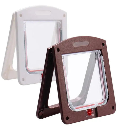 Pet Door 4 Way Locking Large Dog Cat Door Flap Install in Interior Exterior Door Weatherproof Pet Door for Wooden PVC Metal Door