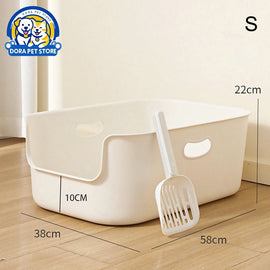 Cat litter box super large semi closed large capacity simple and thick anti splash