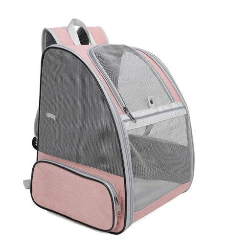 Cat bag for outdoor use, portable large capacity pet bag, transparent backpack, all season universal dog bag, breathable