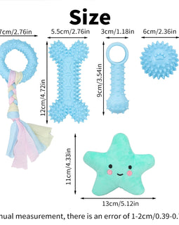 5-pack pet toys plush dog toys teething pet toys