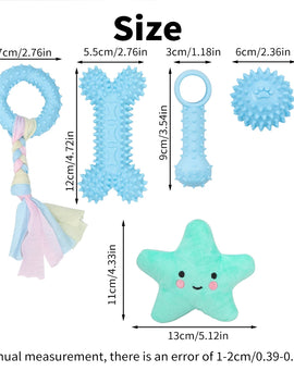 5-pack pet toys plush dog toys teething pet toys