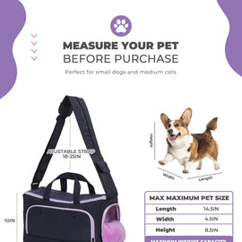 Pet Travel Carrying Bag Crossbody Bag Portable Puppy Pet Bag Handbag with Adjustable Shoulder Strap Small Pet Supplies