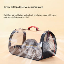 Small pet bag, foldable cat bag, space capsule, transparent porous breathable bag, portable bag, carrying crossbody bag, car bag