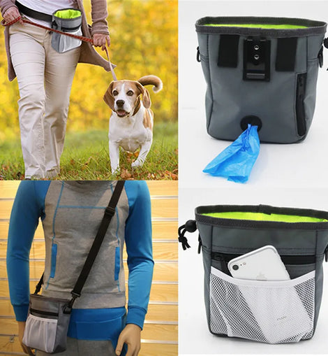 Pet Dog Snack Bag Treat Food Obedience Outdoor Pouch Bag Large Capacity Convenient Practical Fashion Dogs Training Pack