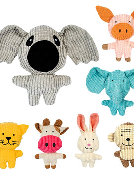 Cute Dog Plush Toys Teething Chew Squeak Dog Toys For Small Medium Breed Cat Bite Resistant Squeaky Juguetes Para Perros Cat Toy