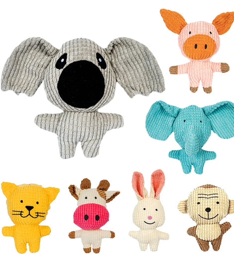 Cute Dog Plush Toys Teething Chew Squeak Dog Toys For Small Medium Breed Cat Bite Resistant Squeaky Juguetes Para Perros Cat Toy