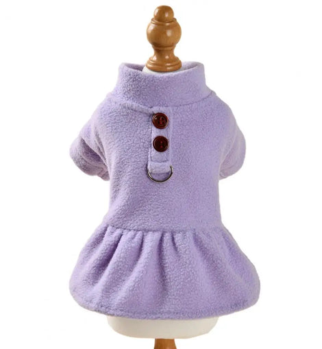 Winter Pet Dress Cute Pet Outfit Fashionable Winter Warm Pet Dress for Small Medium Dogs Cats Comfortable Plush Skirt