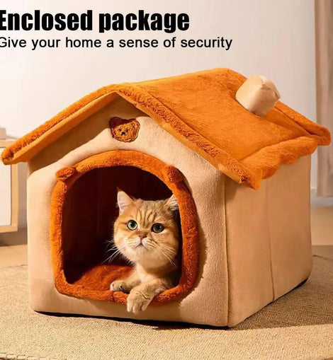 Thickened Pet Warm House Cat And Dog House Winter Warm Universal For All Seasons Detachable And Washable Cute New Comfortable