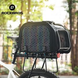 Pet Carrier Bags Breathable Portable Outdoor Travel Bicycle Rack Pet Bag Transport Bag For Pets