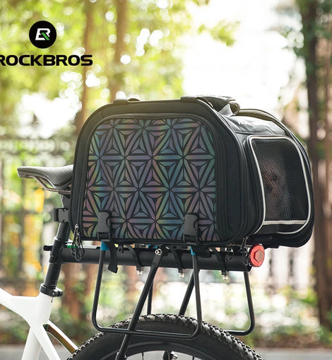 Pet Carrier Bags Breathable Portable Outdoor Travel Bicycle Rack Pet Bag Transport Bag For Pets