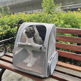 Practical, foldable cross-border pet bag. New style for cats and dogs, portable, breathable, spacious. Portable cat backpack.