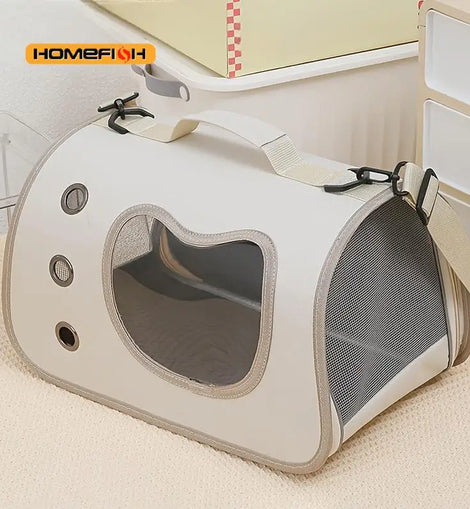 Portable Pet Carrier Bag for Small Dogs Cats Outdoor Foldable Cat Bag Breathable Cat Shoulder Bag Kitten Carrying Bag