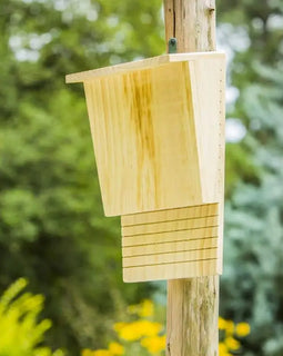 Large Outdoor Bat Houses Solid Wooden Bat Boxes Weatherproof Screwed Untreated Bat House Shelter For Garden Window Home