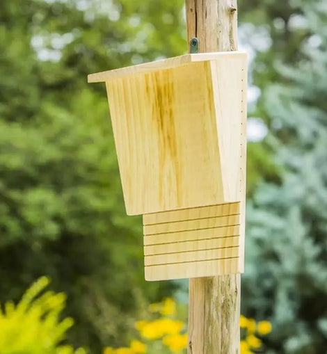 Large Outdoor Bat Houses Solid Wooden Bat Boxes Weatherproof Screwed Untreated Bat House Shelter For Garden Window Home