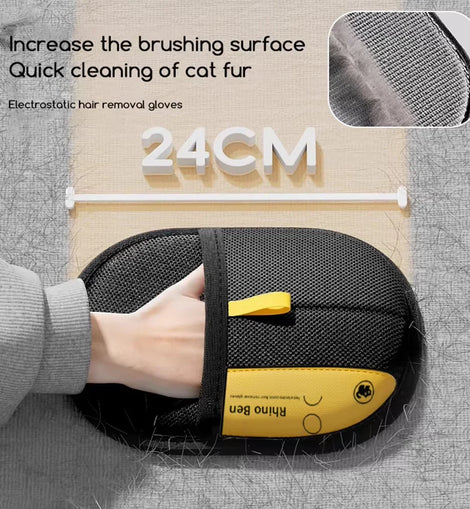 Pet Grooming Gloves Cats Hair Brush Pet Removal Gloves Dual Brush Efficient Cat Cleaning Tool Hair Stripping Cleaning Tool