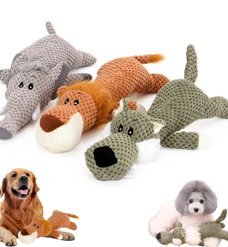 Pet Dog Toy For Large Dogs Cute Plush Squeak Stuffed Toys Fleece Durable Chewing Cute Soft Toy Pet Molar Toy Dog Accessories