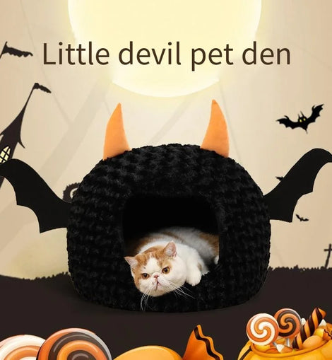 Pet House Halloween Imp Cat Litter Big Space Fall and Winter Warmth Teddy Fadou Puppy Kennel Cat House Christmas Gift