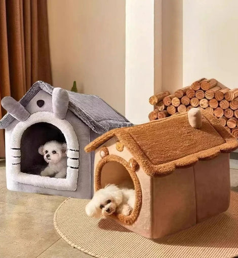 Pet Supplies Bed House Foldable Pet House Removable Washable Cat House Puppy Cave Sofa for Small Dogs and Small and Medium Cats