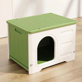 Four Seasons Waterproof Pet Shelter Outdoor Cats Dogs Shelter Windproof Rainproof Cozy House for Small Pets Outdoor Kitten Nest