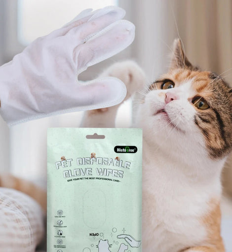 Pet Grooming Glove Pet Bathing Wipes Dog Body Wipes No Rinse Washing Gloves for Cat Cleaning Fur Ear Eye & Paws Deodorizing