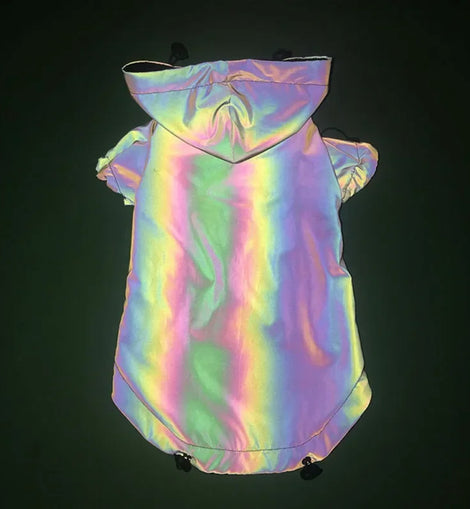 Dog Clothes Flashing Pet Dogs Hoodie For Dogs Coat Windbreaker Reflective Clothing For Small Large Dogs Puppy Jacket Pug S-7XL